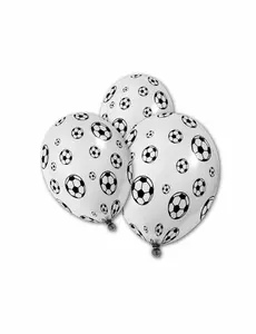 5 latexballonger fotbollar 30 cm