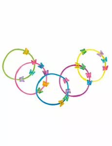 5 färgglada fjärilsarmband