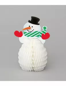 4 Mini-bordsdekorationer Snögubbe 15 cm