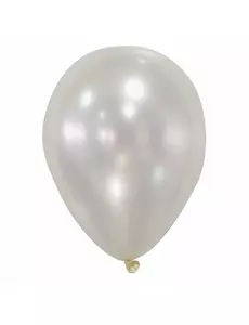 50 metalliska elfenbensfärgade ballonger 30 cm