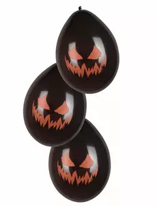 6 pumpaballonger skräckinjagande 25 cm