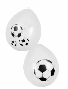 6 fotbollspartyballonger 25 cm