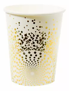 6 lyxiga guldfärgade muggar 250 ml
