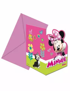 6 inbjudningskort + kuvert Minnie Happy ™