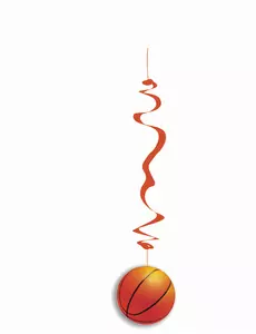 6 brandsäkra pappersdekorationer basketbollar 80 cm
