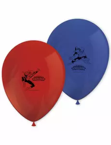 8 blå och röda latexballonger Spiderman™