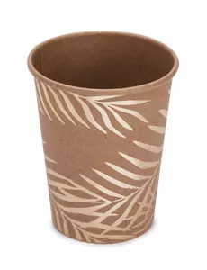 8 Kraftpappsmuggar Palm guldfärgad 200 ml