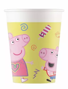 8 Peppa Pig™-pappmuggar 200 ml