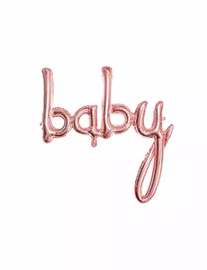 Babyballong i roséguldfärgad aluminium 73,5 x 75,5 cm