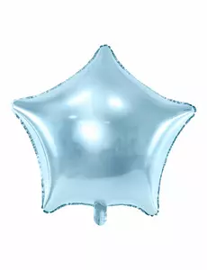 Turkos stjärnformad folieballong 45 cm