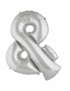 Jätteballong i aluminium symbol & silver 80 cm