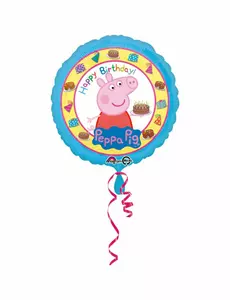 Happy Birthday Peppa Pig™-aluminiumfolieballong 43 cm