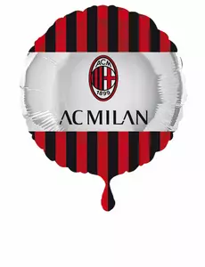 Rund aluminiumballong AC Milan™ 43 cm
