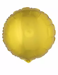 Rund guldfärgad aluminiumfolieballong 45 cm