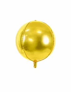 Guldfärgad metallisk aluminiumballong sfär 40 cm
