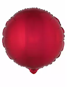 Röd rund aluminiumfolieballong 45 cm
