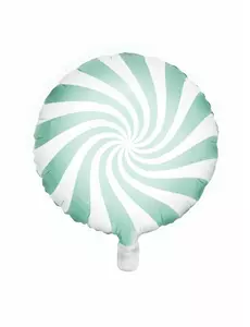 Aluminiumballong klubba mintgrön och vit 45 cm