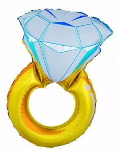 Jätteballong diamantring 105 cm