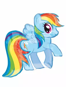 My Little Pony™ Rainbow Dash-aluminiumballong 71 x 68 cm