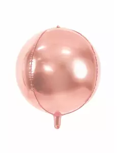 Metallisk roséguldfärgad aluminiumballong sfär 40 cm