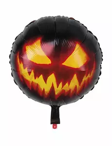 Skräckinjagande pumpaformad folieballong 45 cm