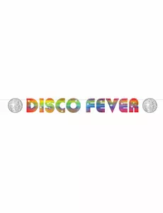 Disco fever-banderoll i kartong 15 x 213 cm