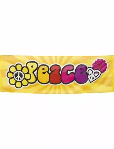 Hippie Flower Power-tygbanner