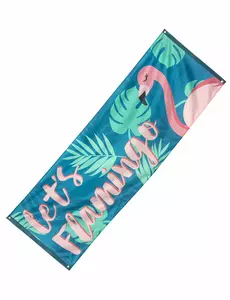 Let's Flamingo Flamingo Tropic-banderoll i tyg 74 x 220 cm