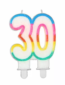 Födelsedagsljus siffra 30