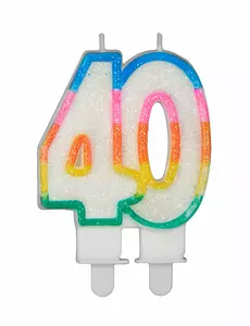 Födelsedagsljus siffra 40