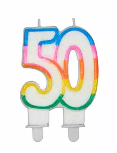 Födelsedagsljus siffra 50