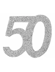 6 födelsedagskonfettin 50 år 5 x 5 cm