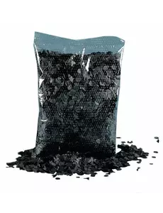 Påse med mörkgrå konfetti 200 g