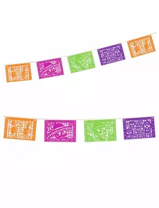 Girlang Papel picado Dia de los muertos 360 x 20 cm