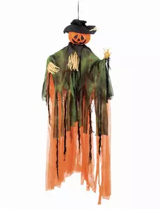 Hängande dekoration fågelskrämma med pumpa Halloween 1 m