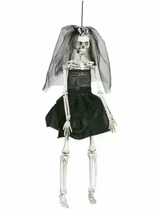 Svart bruddekoration 42 cm Halloween