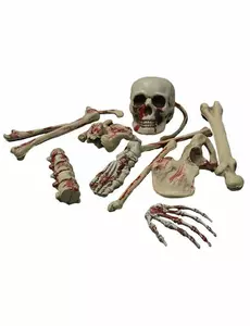 Blodig skelettdekoration Halloween