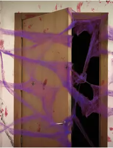 Lila spindelväv med spindlar 20 g Halloween