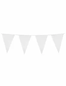 Vit vimpelgirlang 10 m