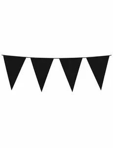 Svart vimpelgirlang 10 m