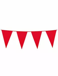 Röd vimpelgirlang 10 m
