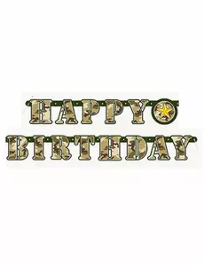 Rörlig Happy Birthday-girlang militär 1.6 meter