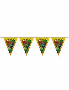 Plastvimpelgirlang Dinosaurier 6 m