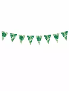 Vimpelgirlang i kartong med tropiska blad 15 cm x 1,3 m