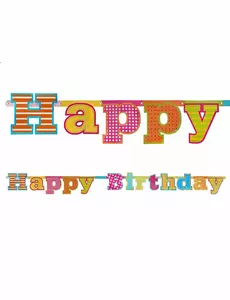 Happy birthday-girlang i kartong 166 cm