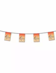 Egyptisk pappersgirlang 4 m