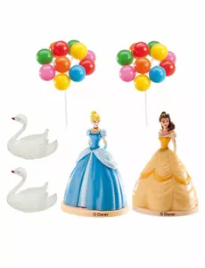 Kit med cake toppers i plast Disney™-prinsessa 8,5 cm