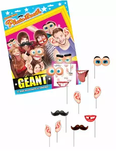 Jättekit för photobooth med 12 tillbehör