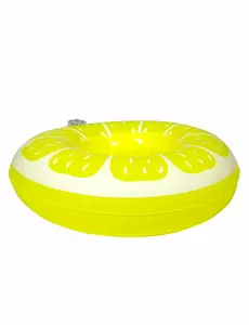 Uppblåsbar mugghållare gul citron