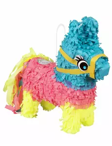 Mini-piñata åsna flerfärgad 20 x 18 cm